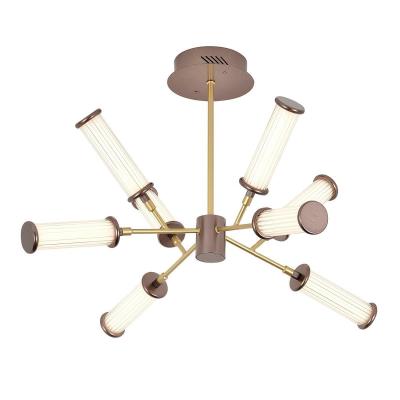 Люстра потолочная на штанге Gerhort G61247/8MGD+BR