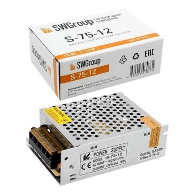 Блок питания 12V 75W IP20 6,3A SWG S 298