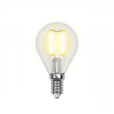 Лампа светодиодная филаментная (UL-00000197) Uniel E14 6W 3000K прозрачная LED-G45-6W/WW/E14/CL Лампа светодиодная филаментная (UL-00000197) Uniel E14 6W 3000K прозрачная LED-G45-6W/WW/E14/CL