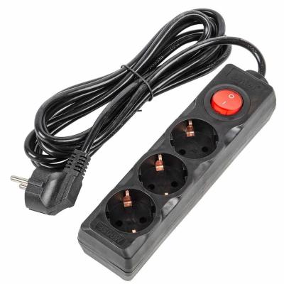 Удлинитель 3гн 3м с/з Uniel Ultra S-GCU3-3B Black