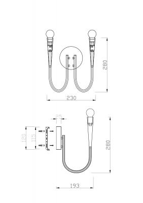 Настенный светильник (бра) Freya Modern FR5253WL-02N