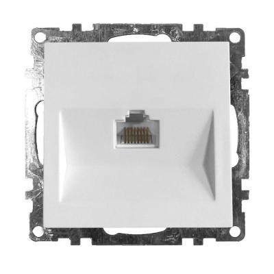 Розетка компьютерная RJ-45 Stekker Катрин белый 39305
