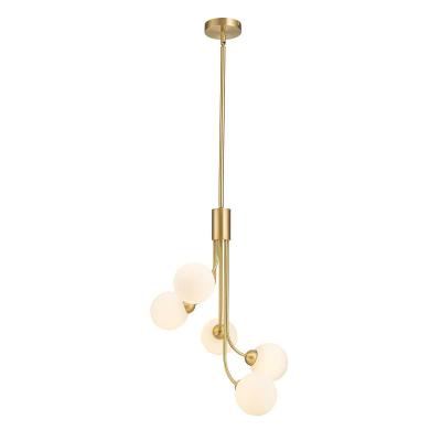 Подвесная люстра Belfast Bryson L-8130-5A BR GL Подвесная люстра Belfast Bryson L-8130-5A BR GL