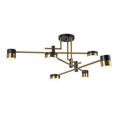 Люстра потолочная на штанге Gerhort G51243/6BK+AB