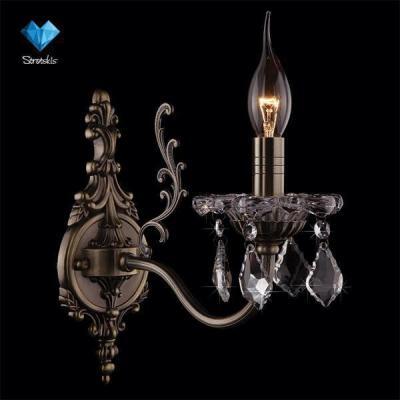 Бра Eurosvet 3281/1 античная бронза/прозрачный хрусталь Strotskis Бра Eurosvet 3281/1 античная бронза/прозрачный хрусталь Strotskis