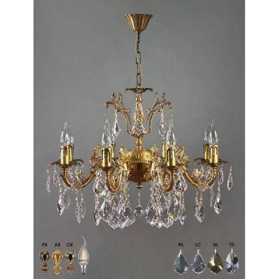 Ambiente 2118/8 AB Honey Leaf GRANADA люстра подвесная хрустальная Ambiente 2118/8 AB Honey Leaf GRANADA люстра подвесная хрустальная