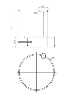 Подвесная люстра Maytoni Line MOD016PL-L52BK