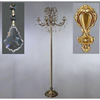 Ambiente 8888F/4 AB Leaf Crystal ALICANTE торшер напольный хрустальный Ambiente 8888F/4 AB Leaf Crystal ALICANTE торшер напольный хрустальный