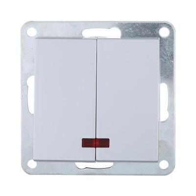 Выключатель двухклавишный с индикаторами LK Studio LK80 841203-1