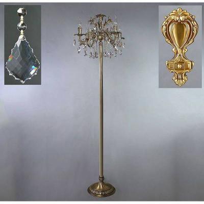 Ambiente 2118F/4 AB New Leaf GRANADA торшер напольный хрустальный