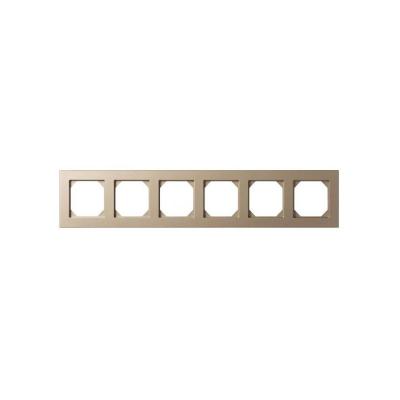 Рамка 6-постовая Liregus Epsilon шампань 28-3231 Рамка 6-постовая Liregus Epsilon шампань 28-3231