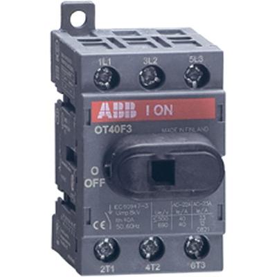 Рубильник до 40А 3х-полюсный для установки на DIN-рейку или монтажную плату ABB 1SCA104902R1001