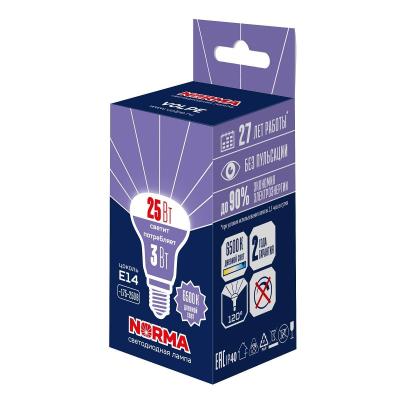 Лампа светодиодная Volpe Norma LED-R LED-R39-3W/6500K/E14/FR/NR