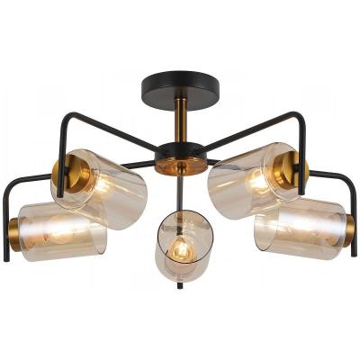 Люстра потолочная на штанге Illumico IL8248 IL8248-5COU-79 BK GD