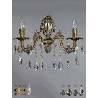 Ambiente 2118/2 PB Leaf crystal GRANADA бра (настенный светильник, хрустальный) Ambiente 2118/2 PB Leaf crystal GRANADA бра (настенный светильник, хрустальный)
