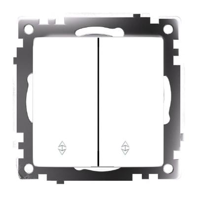 Переключатель двухклавишный Stekker Катрин 49166