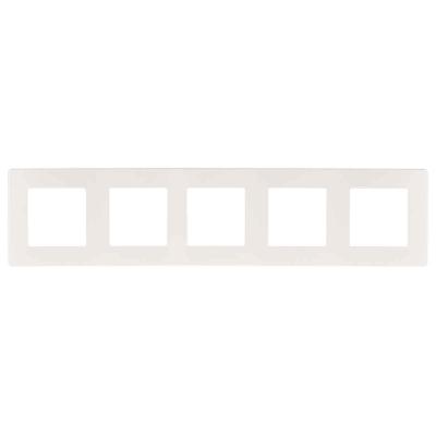 Рамка 5-постовая ЭРА 12 сатин белый 12-5105-01 Рамка 5-постовая ЭРА 12 сатин белый 12-5105-01