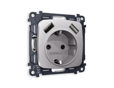 Комплект механизма розетки Ambrella Volt MO MO509010