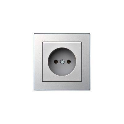 Розетка 2P Liregus Epsilon серебро 28-175 Розетка 2P Liregus Epsilon серебро 28-175