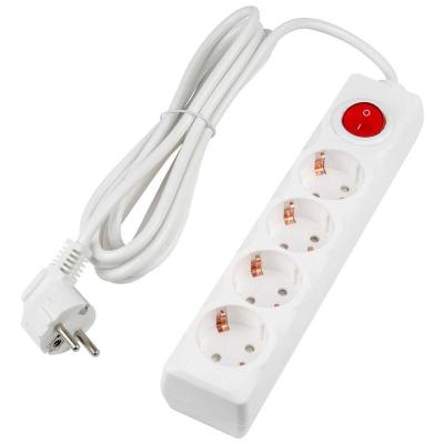 Удлинитель 4гн 3м с/з Uniel Ultra S-GCU4-3B White