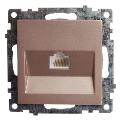 Розетка компьютерная RJ-45 Stekker Катрин шампань 39599 Розетка компьютерная RJ-45 Stekker Катрин шампань 39599