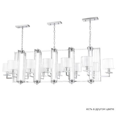 Подвесная люстра Crystal Lux NICOLAS NICOLAS SP12 L1600 NICKEL/WHITE
