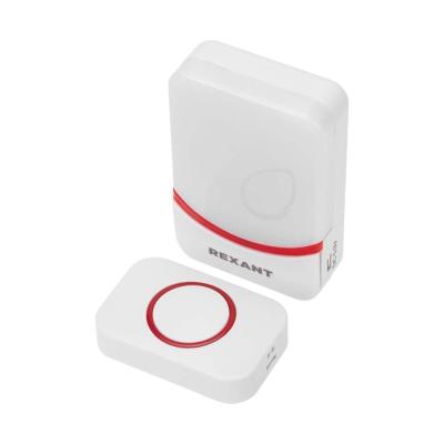 Беспроводной дверной звонок c цифровым кодированием переливающийся 38 мелодий REXANT 73-0016