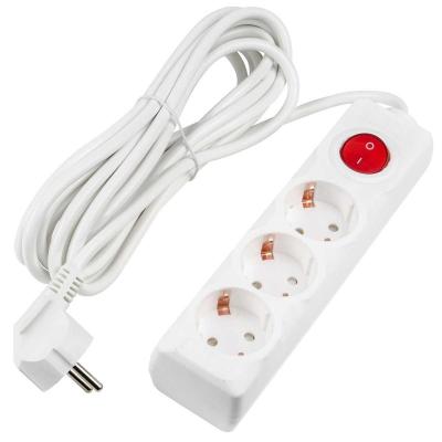 Удлинитель 3гн 5м с/з Uniel Ultra S-GCU3-5B White