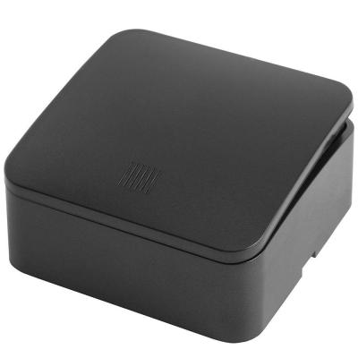 Выключатель одноклавишный с подсветкой Stekker София черный матовый 49473