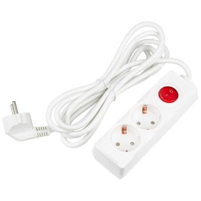 Удлинитель 2гн 3м с/з Uniel Ultra S-GCU2-3B White