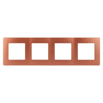 Рамка 4-постовая ЭРА 12 сатин медь 12-5104-14