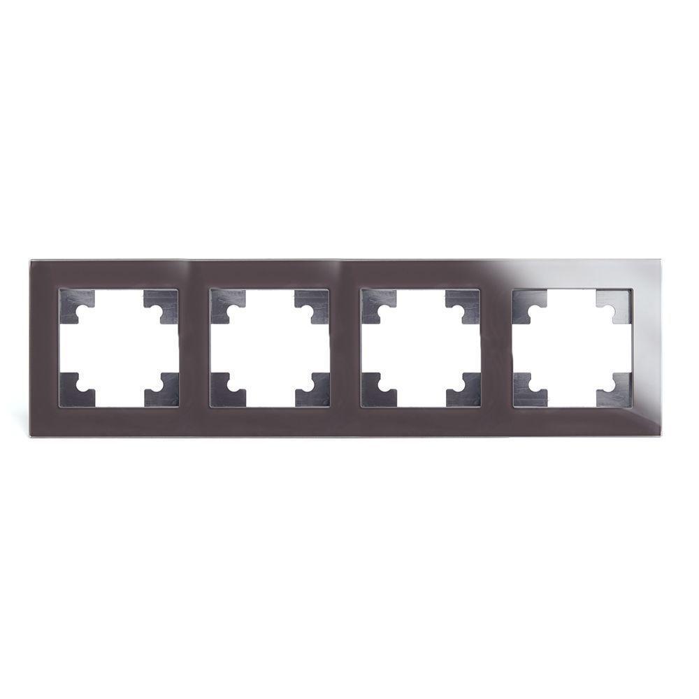 Рамка 4-постовая Stekker Катрин шоколад 39538 Рамка 4-постовая Stekker Катрин шоколад 39538