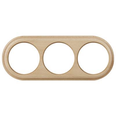 W0035224/ Рамка на 3 поста (светлый бук) W0035224