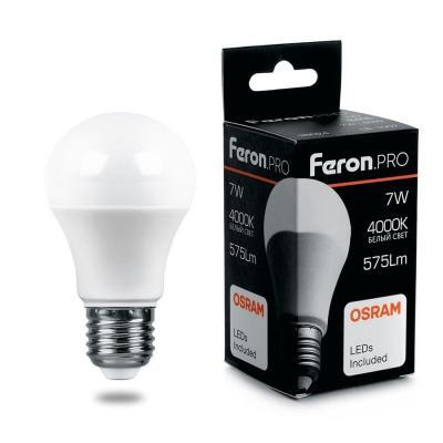 Лампа светодиодная Feron E27 7W 4000K Матовая LB-1007 38024 Лампа светодиодная Feron E27 7W 4000K Матовая LB-1007 38024