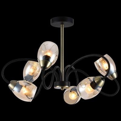 Люстра потолочная на штанге Reluce 01270-0.3-06B BK+AB