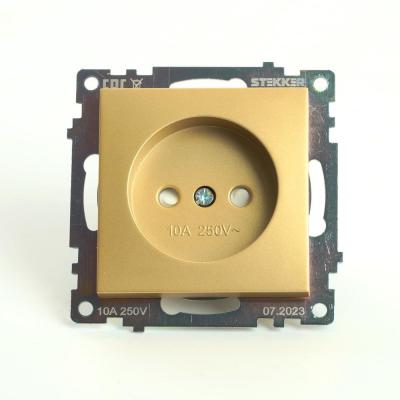 Розетка 2P Stekker Катрин золото 49223