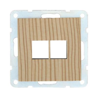 Накладка с суппортом розетки компьютерной и телефонной на 2 входа БЕЗ разъема LK Studio LK60 866225-0