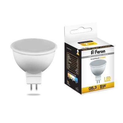 (10 шт.) Лампа светодиодная Feron MR16 G5.3 5W 2700K Грибок матовая LB-24 25127