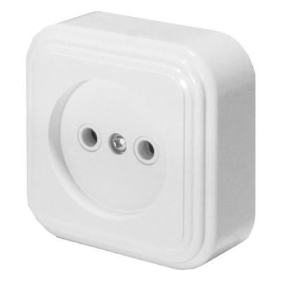 Розетка 2P Stekker Брест белый 39687