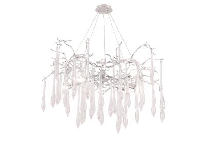 Подвесная люстра Crystal Lux REINA REINA SP8 D1000 SILVER PATINA