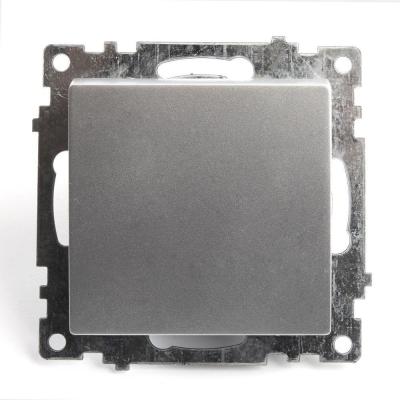 Выключатель одноклавишный Stekker Катрин серебро 39575