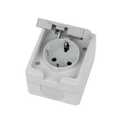 Розетка 1-местная с крышкой Stekker Велена 49727