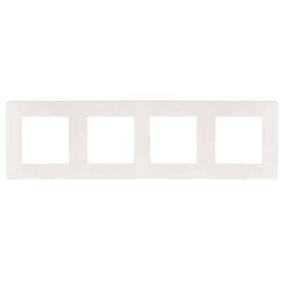 Рамка 4-постовая ЭРА 12 сатин белый 12-5104-01