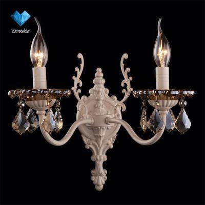 Бра Eurosvet 3281/2 белый с золотом/тонированный хрусталь Strotskis Бра Eurosvet 3281/2 белый с золотом/тонированный хрусталь Strotskis