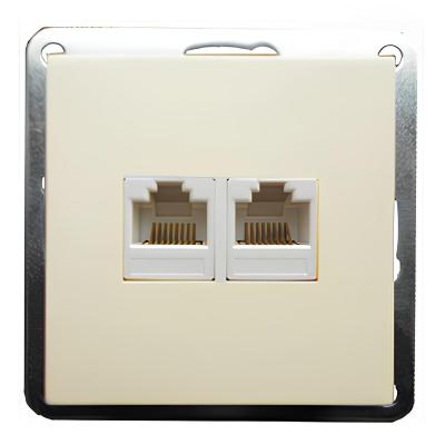 Розетка телефонная двойная 2хRJ-11 с накладкой LK Studio LK60 865601-1