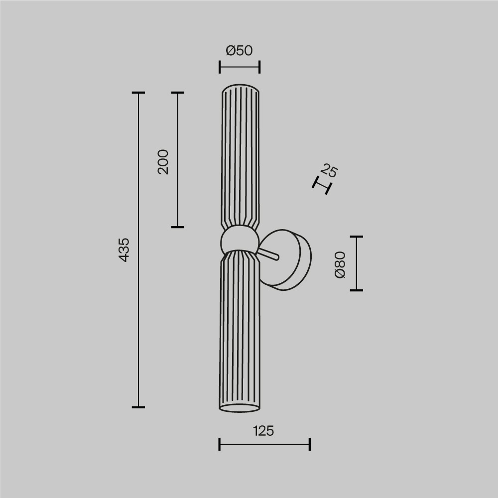 Бра Maytoni Modern MOD302WL-02GR1 Бра Maytoni Modern MOD302WL-02GR1