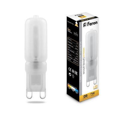 (10 шт.) Лампа светодиодная Feron G9 7W 2700K Прямосторонняя Матовая LB-431 25755 (10 шт.) Лампа светодиодная Feron G9 7W 2700K Прямосторонняя Матовая LB-431 25755