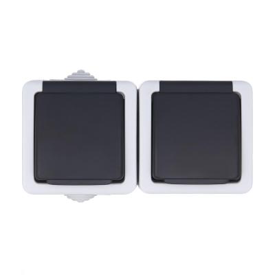 Розетка двойная с з/к LK Studio AQUA 80008