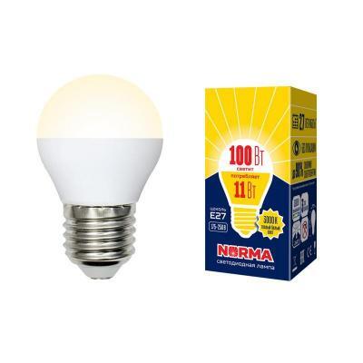 Лампа светодиодная (UL-00003835) E27 11W 3000K матовая LED-G45-11W/WW/E27/FR/NR Лампа светодиодная (UL-00003835) E27 11W 3000K матовая LED-G45-11W/WW/E27/FR/NR
