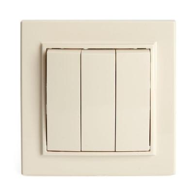 Выключатель трехклавишный Stekker Эрна слоновая кость 39923 Выключатель трехклавишный Stekker Эрна слоновая кость 39923